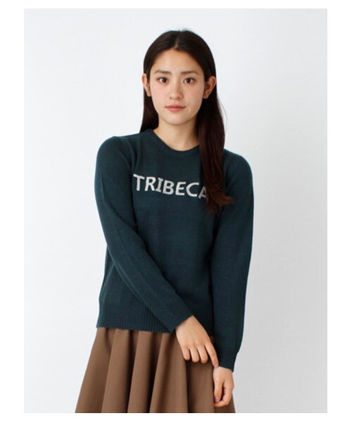 earth music&ecology（アースミュージックアンドエコロジー）の「ロゴニットプルオーバー（ニット・セーター・レディース・杢ライトグレー/ベージュ/ネイビー/ダークグリーン・XS/L）」の10枚目の写真