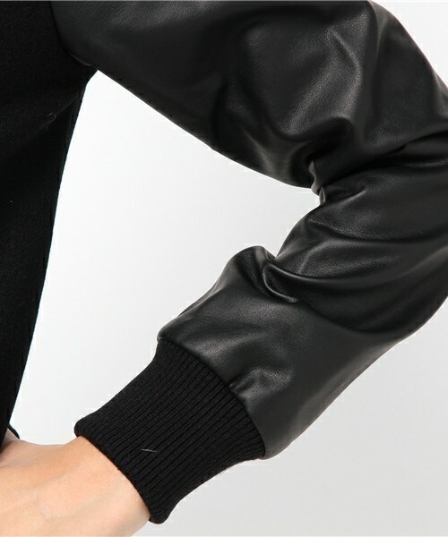 603（ロクマルサン）の「603 袖PVC×メルトンスタジャン（スタジャン・レディース・ブラック/ライトブラウン/ホワイト・38/40）」の9枚目の写真