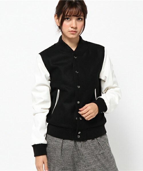 603（ロクマルサン）の「603 袖PVC×メルトンスタジャン（スタジャン・レディース・ブラック/ライトブラウン/ホワイト・38/40）」の17枚目の写真