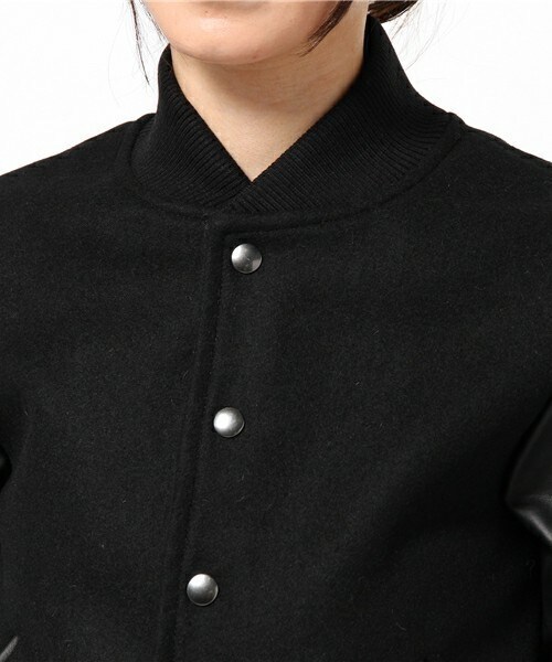 603（ロクマルサン）の「603 袖PVC×メルトンスタジャン（スタジャン・レディース・ブラック/ライトブラウン/ホワイト・38/40）」の8枚目の写真