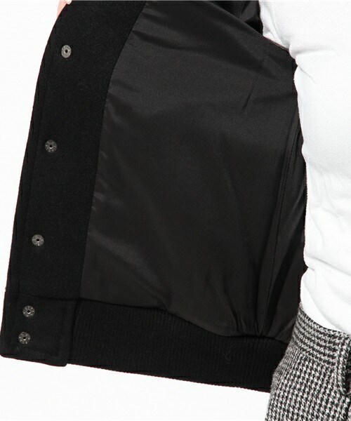 603（ロクマルサン）の「603 袖PVC×メルトンスタジャン（スタジャン・レディース・ブラック/ライトブラウン/ホワイト・38/40）」の13枚目の写真