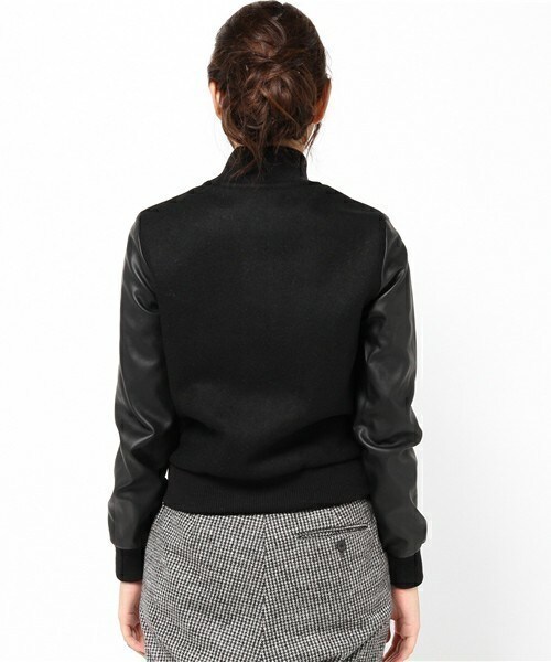 603（ロクマルサン）の「603 袖PVC×メルトンスタジャン（スタジャン・レディース・ブラック/ライトブラウン/ホワイト・38/40）」の6枚目の写真