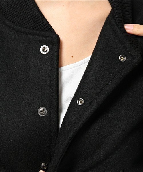 603（ロクマルサン）の「603 袖PVC×メルトンスタジャン（スタジャン・レディース・ブラック/ライトブラウン/ホワイト・38/40）」の12枚目の写真