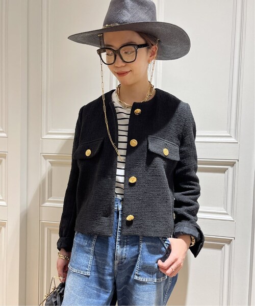 ドゥーズィエムクラス ミューズ ツイードジャケット 美品 ゴールド