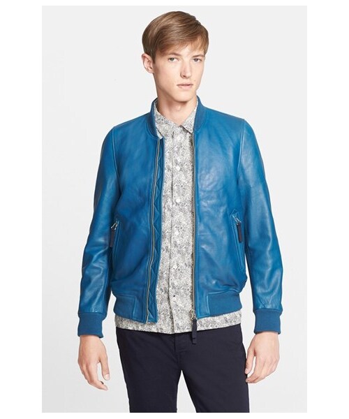 paul smith leather bomber