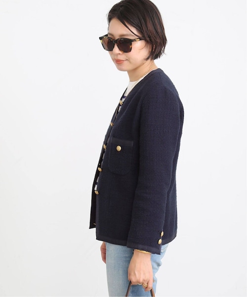 Deuxieme Classe（ドゥーズィエムクラス）の「tweed Vネック