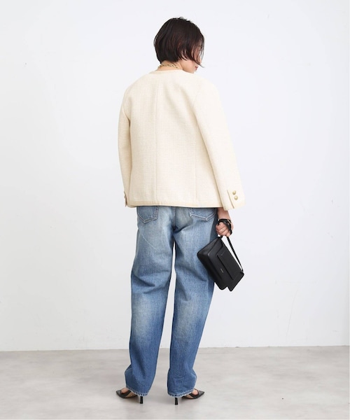 ドゥーズィエムクラス tweed Vネック ジャケット Deuxieme Classe（ドゥーズィエムクラス）の「tweed Vネック