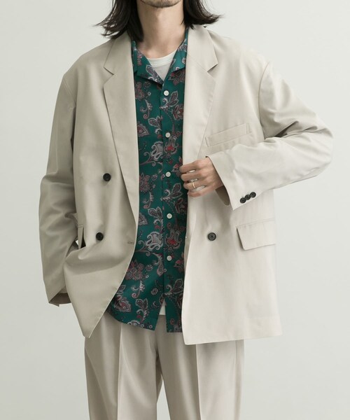 URBAN RESEARCH ID(アーバンリサーチ アイディー)の「URBAN RESEARCH iD平紋夏季飾帶雙排扣西裝外套(ジャケット/アウター・メンズ・藍色/象牙白/格紋・M/L)」の15枚目の写真