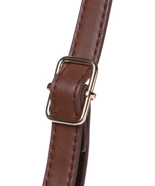 INGNI(イング)の「【WEB限定】合皮×雑材コンビショルダーBAG(バッグ・レディース・アイボリー/クロ/アイボリー/ブラウン・-)」の4枚目の写真
