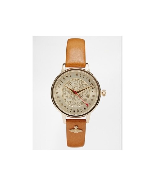 Vivienne Westwood(ヴィヴィアンウエストウッド)の「Vivienne Westwood Time Machine Tan Charm Set Watch - Brown(アナログ腕時計・レディース・Brown)」の1枚目の写真