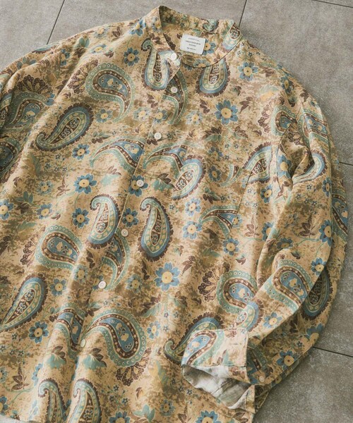 URBAN RESEARCH DOORS(アーバンリサーチドアーズ)の「リネンバンドカラーシャツ(その他・メンズ・White/Gingham/Paisley/GreenCheck/Indigo/Mint・M/L)」の5枚目の写真