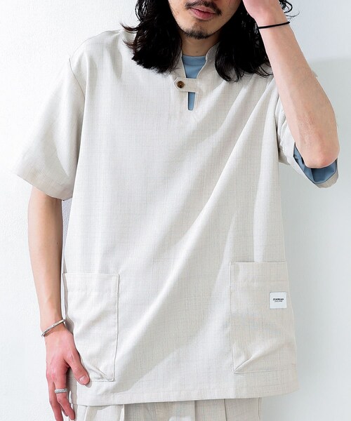 JEMORGAN（ジェーイーモーガン）の「『別注』JEMORGAN×Sonny Label テックリネンプルオーバー（その他・メンズ・カーキ/ナチュラル/ブラック・M/L）」の2枚目の写真