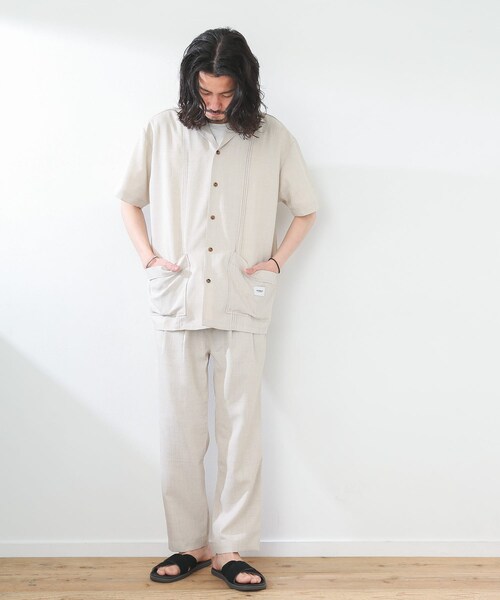 JEMORGAN（ジェーイーモーガン）の「『別注』JEMORGAN×Sonny Label テックリネンキューバシャツ（その他・メンズ・カーキ/ナチュラル/ブラック・M/L）」の5枚目の写真