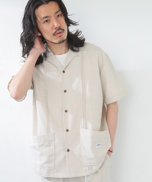 JEMORGAN（ジェーイーモーガン）の「『別注』JEMORGAN×Sonny Label テックリネンキューバシャツ（その他・メンズ・カーキ/ナチュラル/ブラック・M/L）」の2枚目の写真