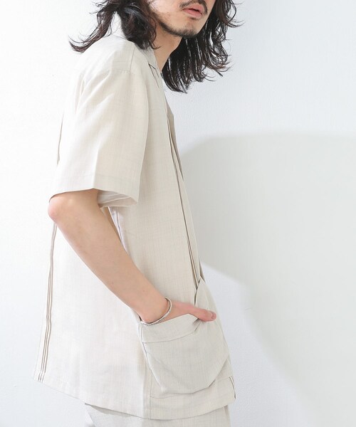 JEMORGAN（ジェーイーモーガン）の「『別注』JEMORGAN×Sonny Label テックリネンキューバシャツ（その他・メンズ・カーキ/ナチュラル/ブラック・M/L）」の4枚目の写真