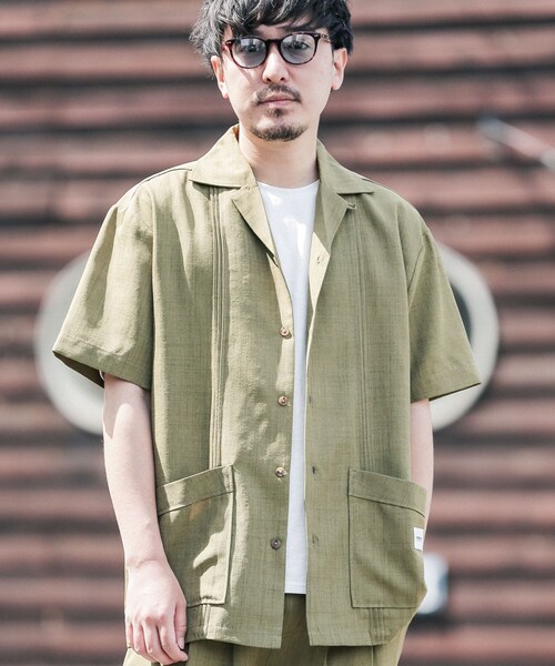 JEMORGAN（ジェーイーモーガン）の「『別注』JEMORGAN×Sonny Label テックリネンキューバシャツ（その他・メンズ・カーキ/ナチュラル/ブラック・M/L）」の6枚目の写真