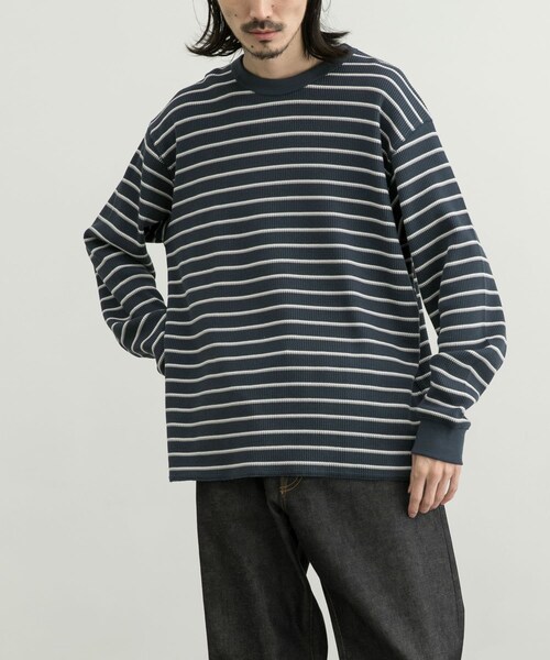 MILLER（ミラー）の「『別注』Miller×URBAN RESEARCH ワッフルボーダーT-SHIRTS（その他・メンズ・WHITE/GREY H/BLUE GREY・M/L）」の22枚目の写真