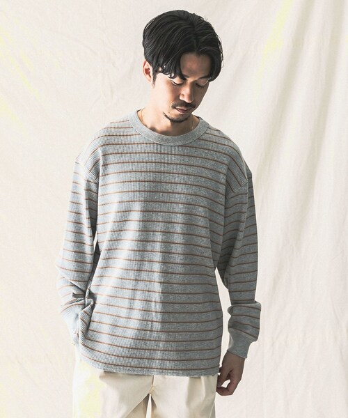 MILLER（ミラー）の「『別注』Miller×URBAN RESEARCH ワッフルボーダーT-SHIRTS（その他・メンズ・WHITE/GREY H/BLUE GREY・M/L）」の10枚目の写真