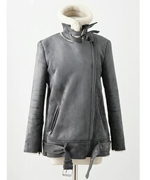 imvely | フェイクムートンライダースジャケット(カバーオール)