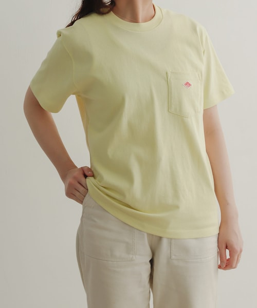 DANTON（ダントン）の「DANTON POCKET T-SHIRTS SHORT-SLEEVE（その他・レディース・PINK/WHITE/LEMON/GREIGE/COALGREY・36）」の6枚目の写真