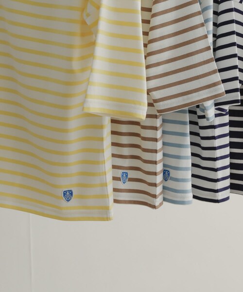 ORCIVAL（オーシバル）の「ORCIVAL ドロップショルダーボーダープルオーバー（その他・レディース・WHT×YEL/WHT×SAX/WHT×MOCHA/WHT×MARIN/MARINE×WH・1）」の9枚目の写真