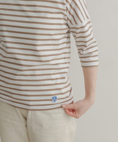 ORCIVAL（オーシバル）の「ORCIVAL ドロップショルダーボーダープルオーバー（その他・レディース・WHT×YEL/WHT×SAX/WHT×MOCHA/WHT×MARIN/MARINE×WH・1）」の7枚目の写真