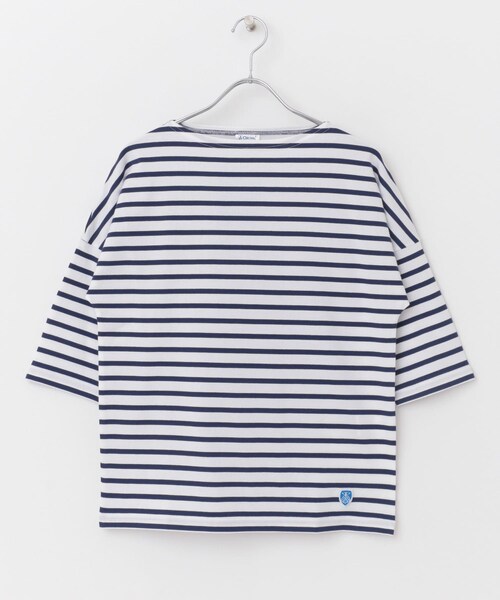 ORCIVAL（オーシバル）の「ORCIVAL ドロップショルダーボーダープルオーバー（その他・レディース・WHT×YEL/WHT×SAX/WHT×MOCHA/WHT×MARIN/MARINE×WH・1）」の4枚目の写真