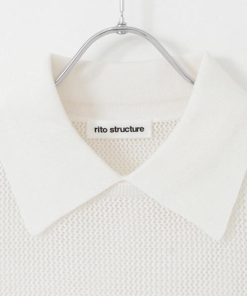 rito structure（リトストラクチャー）の「rito structure SLEEVELESS MESH KNIT（その他・レディース・BLK/WHT・2）」の8枚目の写真