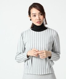 A part by | ピンストライプパフプルオーバーロングスリーブ(トップス)