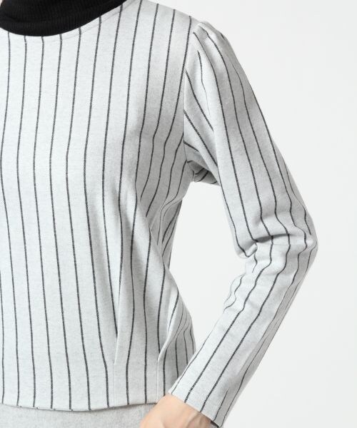 A part by（アパートバイ）の「ピンストライプパフプルオーバーロングスリーブ（トップス・レディース・ホワイト/ブラック/グレー・Ｆ）」の10枚目の写真