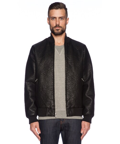 OBEY（オベイ）の「Obey Bond Vegan Leather Jacket（ライダースジャケット・メンズ・Black・M/XL/L/S）」の2枚目の写真