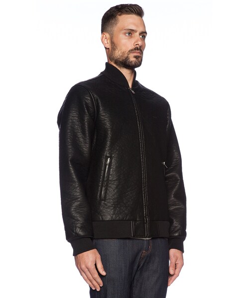 OBEY（オベイ）の「Obey Bond Vegan Leather Jacket（ライダースジャケット・メンズ・Black・M/XL/L/S）」の4枚目の写真