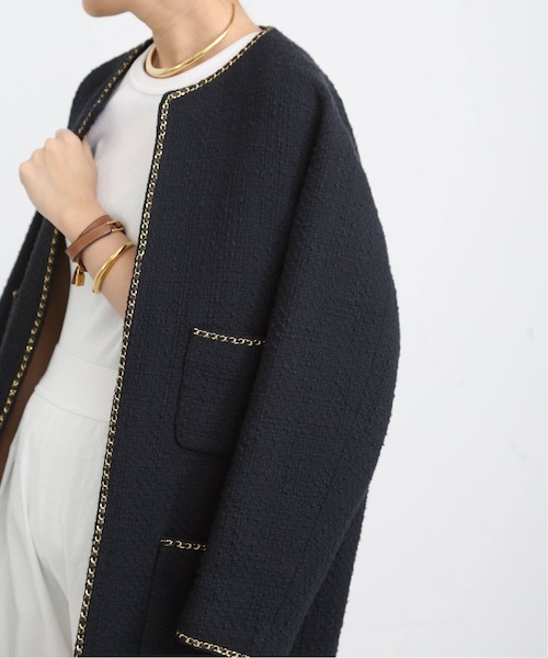 新品タグ付き　Deuxieme Classe chain ツイード ジャケット Deuxieme Classe（ドゥーズィエムクラス）の「*chain ツイード