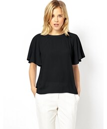 asos | ASOS Top with Angel Sleeves - Black(シャツ/ブラウス)
