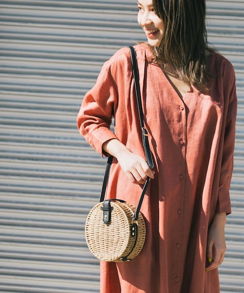 KBF+(ケービーエフプラス)の「KBF+ サークルかごBAG∴(その他・レディース・WHITE/NATURAL・one)」の4枚目の写真