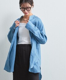 未使用品 カステルバジャック リネン100% チュニックブラウス