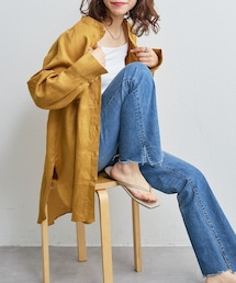 CIAOPANIC TYPY | リネン100バンドカラーチュニックシャツ(シャツ/ブラウス)