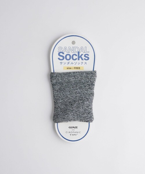 CIAOPANIC TYPY（チャオパニックティピー）の「【GUNZE×TYPY】サンダルソックス（ソックス/靴下・レディース・イエロー/ブルー/ブラウン/カーキ/ブラック/オレンジ/パープル/グレー・F）」の3枚目の写真