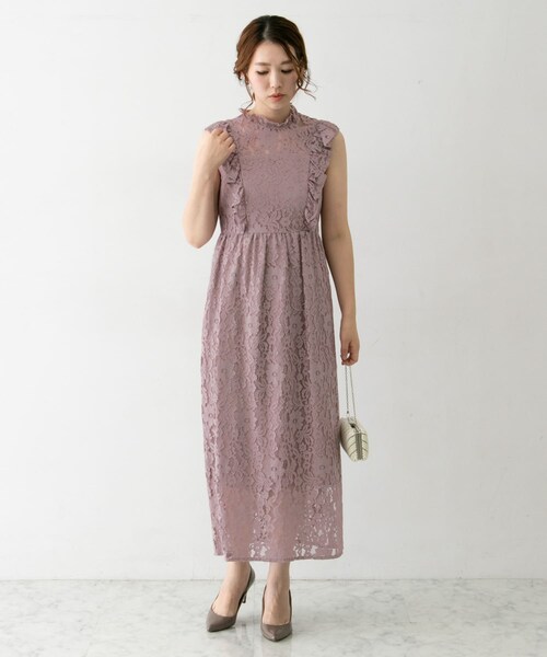 kaene（カエン）の「kaene 総レースマキシワンピース∴（その他・レディース・SAX/BLACK/BRICK/PURPLE・FREE）」の3枚目の写真