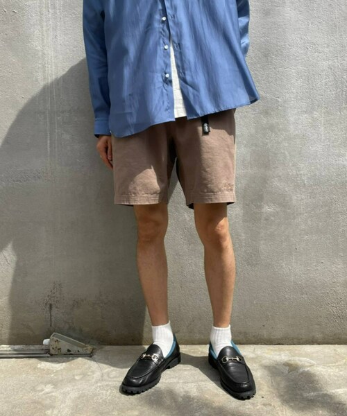 CIAOPANIC（チャオパニック）の「【WILD THINGS 別注】コットンワイドショートパンツ（その他パンツ・メンズ・オフホワイト/グリーン/ベージュ/ブルー/ブラック・S/M/L）」の2枚目の写真