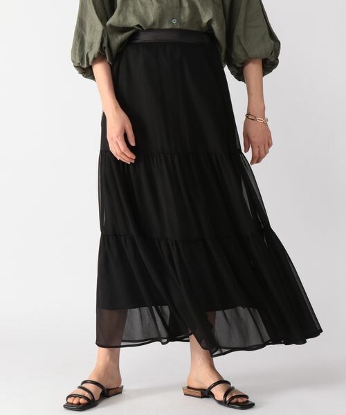 BARNYARDSTORM(バンヤードストーム)の「楊柳ティアードスカート(スカート・レディース・ブラック19/モカ59・S(0)/M(1))」の5枚目の写真