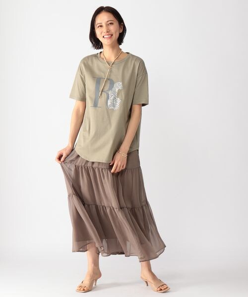 BARNYARDSTORM(バンヤードストーム)の「楊柳ティアードスカート(スカート・レディース・ブラック19/モカ59・S(0)/M(1))」の8枚目の写真