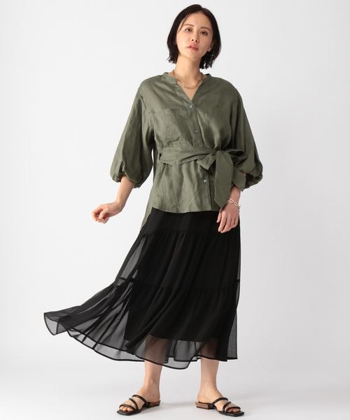 BARNYARDSTORM(バンヤードストーム)の「楊柳ティアードスカート(スカート・レディース・ブラック19/モカ59・S(0)/M(1))」の3枚目の写真