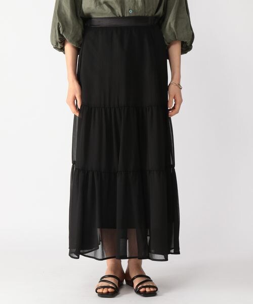 BARNYARDSTORM(バンヤードストーム)の「楊柳ティアードスカート(スカート・レディース・ブラック19/モカ59・S(0)/M(1))」の12枚目の写真