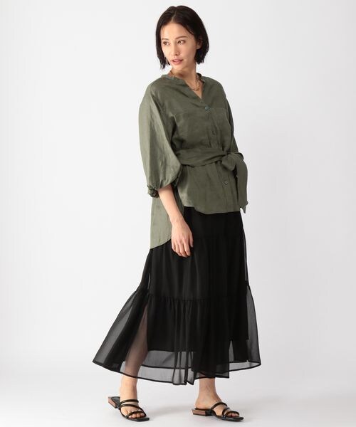 BARNYARDSTORM(バンヤードストーム)の「楊柳ティアードスカート(スカート・レディース・ブラック19/モカ59・S(0)/M(1))」の1枚目の写真