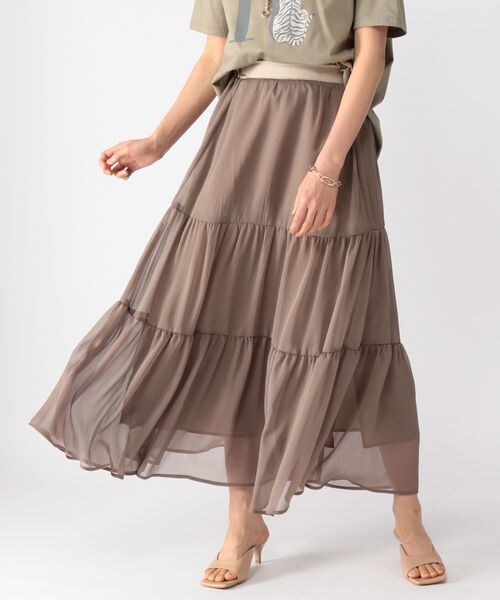 BARNYARDSTORM(バンヤードストーム)の「楊柳ティアードスカート(スカート・レディース・ブラック19/モカ59・S(0)/M(1))」の10枚目の写真