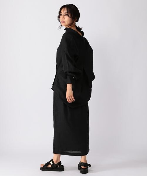 BARNYARDSTORM(バンヤードストーム)の「ラップ風リネンスカート(スカート・レディース・ブラック19/ベージュ(TORA)55/カーキ78・(WEB限定) XS(00)/S(0)/M(1))」の5枚目の写真