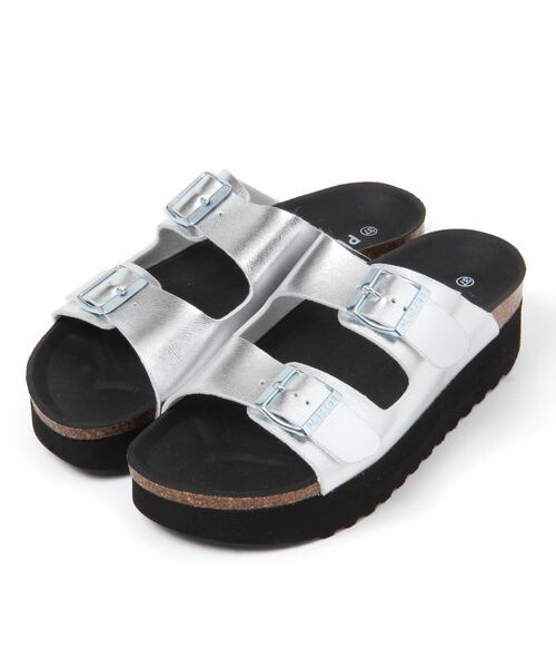 BARNYARDSTORM（バンヤードストーム）の「PLAKTON/厚底サンダル（シューズ・レディース・シルバー01/ブラック19・36(23.0cm)/37(23.5cm)/38(24.0cm)）」の3枚目の写真