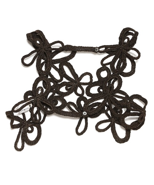 RUMCHE（ラムシェ）の「Bond Yarn Harness（トップス・レディース・BLACK/01/GOLD/90）」の2枚目の写真