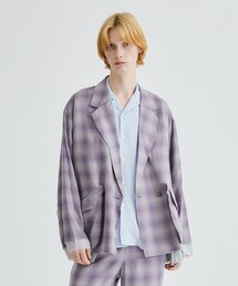 DISCOVERED | OMBRE CHECK JACKET (その他アウター)